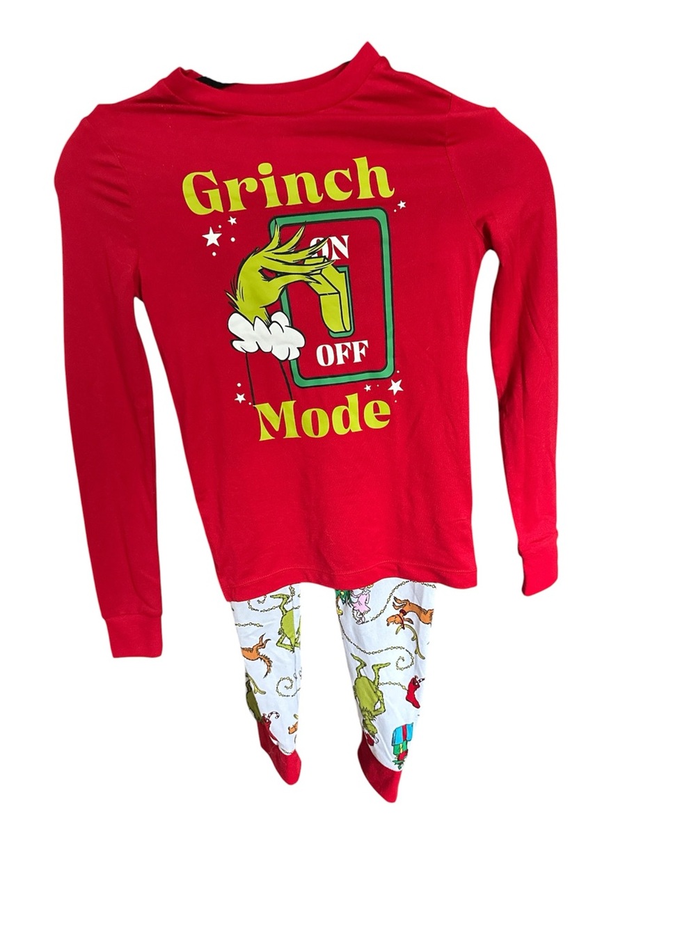 Dr. Seuss The Grinch 2-Piece Sleepwear / Pajama Set size 10 kids